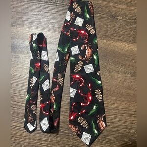 Vintage Tabasco Crawfish Pepper Sauce Silk Novelty Tie Made In USA Rare